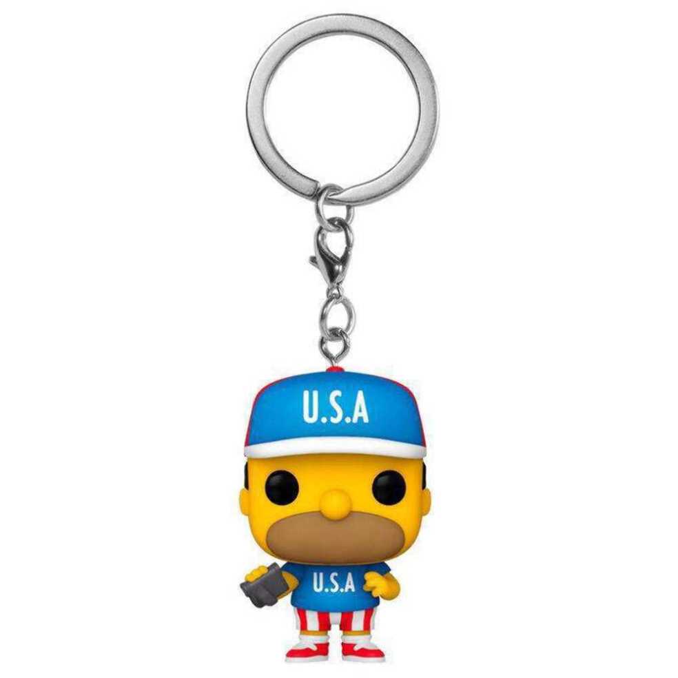 Keychain Pop Simpsons Usa Homer  vinyl figure collectible [Barcode 889698537612] - Main Image 2
