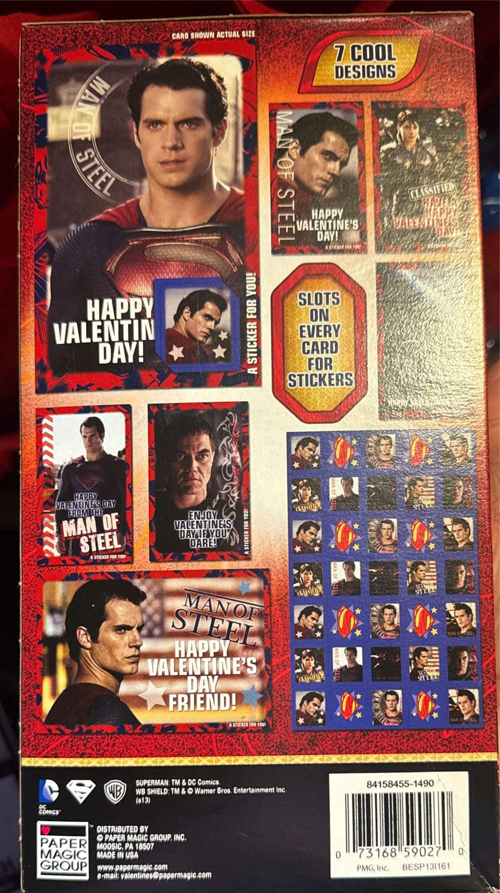 Man Of Steel Valentines With Stickers  vinyl figure collectible [Barcode 073168590270] - Main Image 2