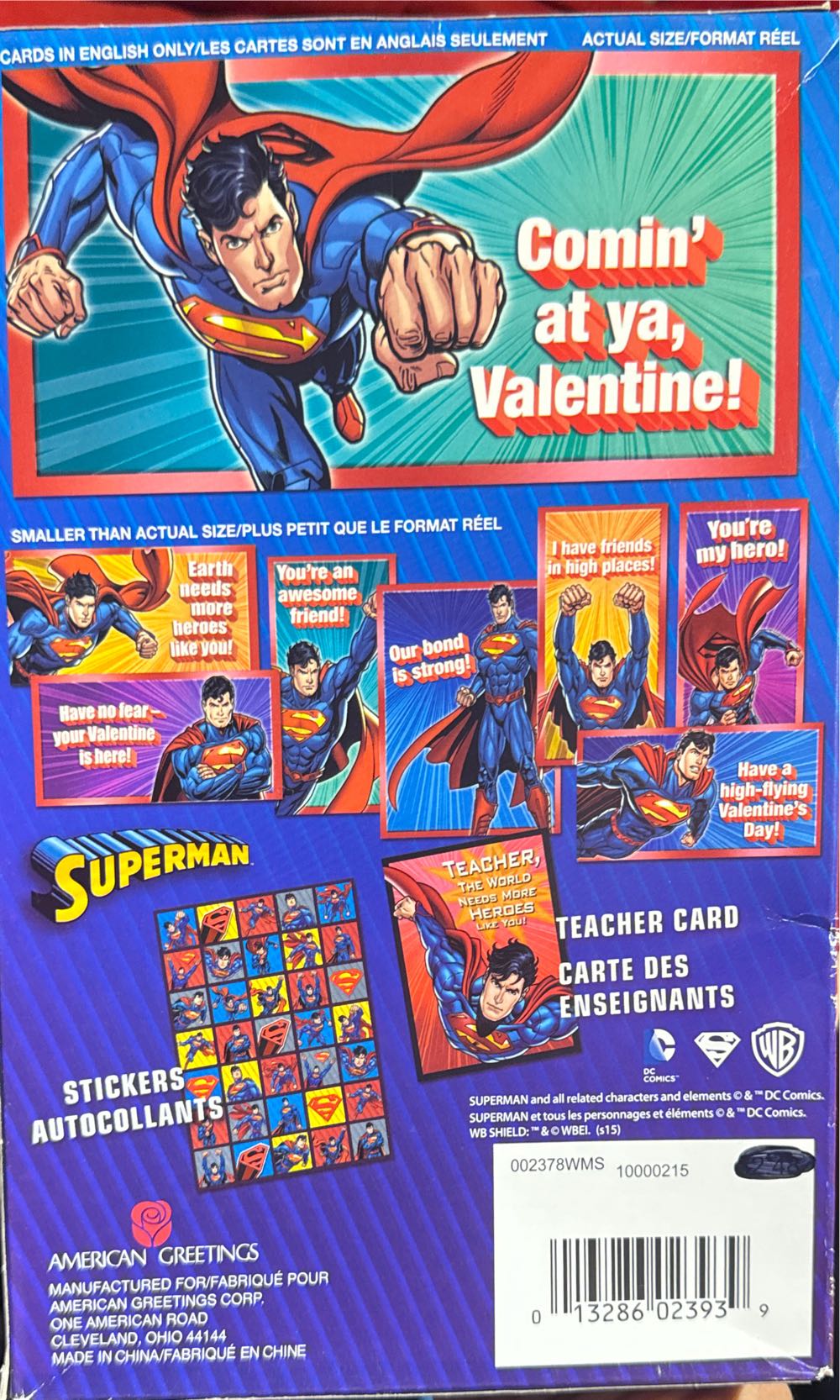 Superman Valentines 32 Count  vinyl figure collectible [Barcode 013286023939] - Main Image 2