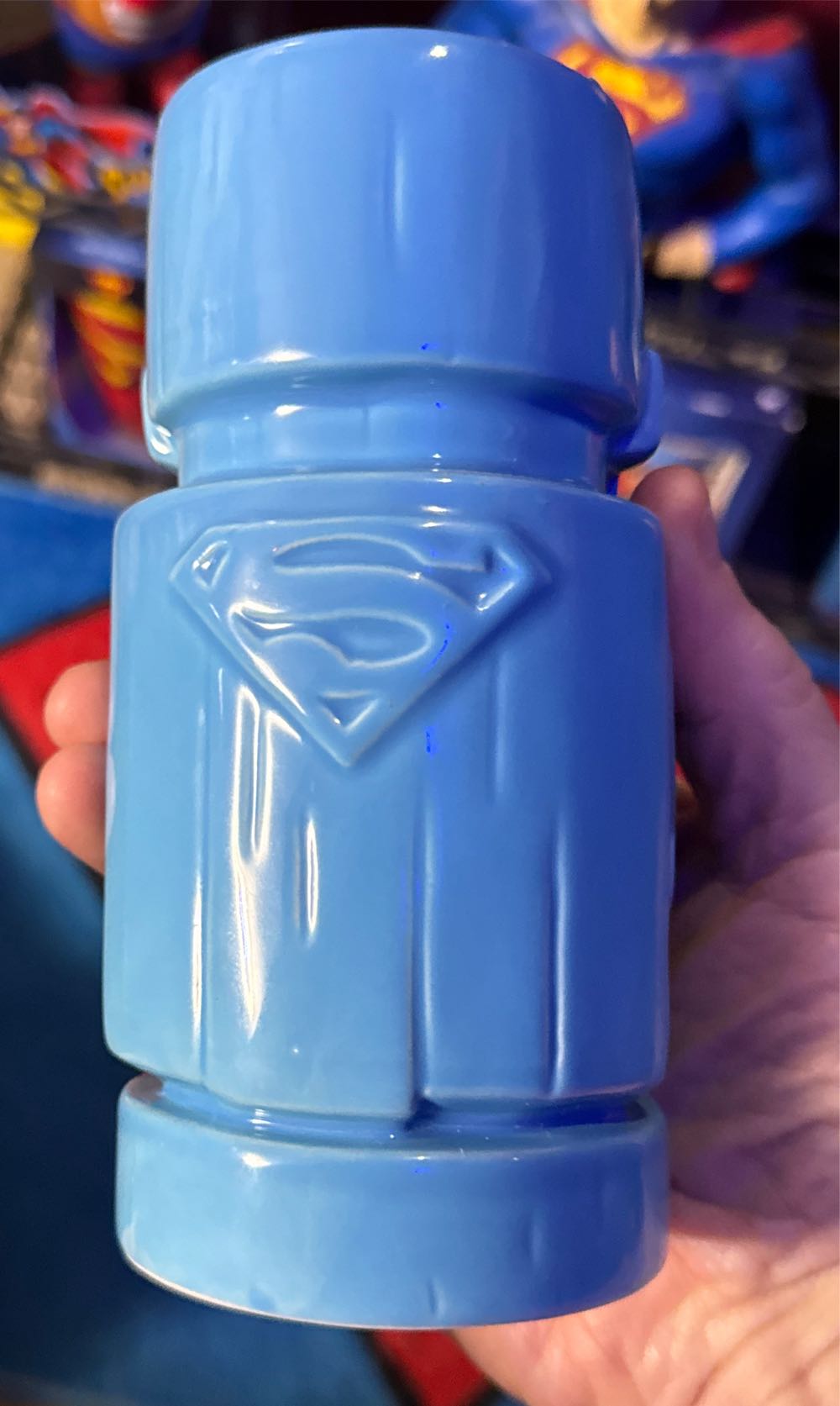 Hallmark Dc Superman Man Of Steel Mug Tiki Blue Ceramic New  vinyl figure collectible [Barcode 763795515974] - Main Image 2