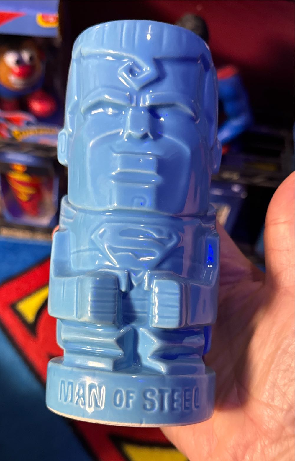 Hallmark Dc Superman Man Of Steel Mug Tiki Blue Ceramic New  vinyl figure collectible [Barcode 763795515974] - Main Image 3