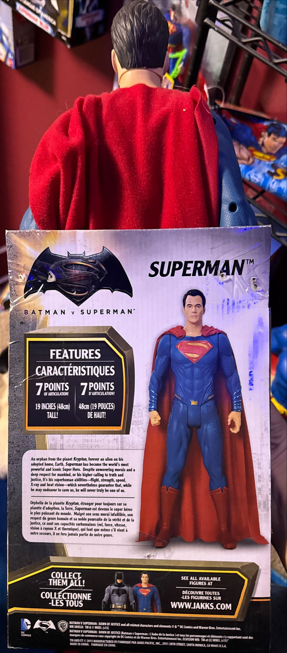 Batman Vs Superman Superman Action Blue Suit  vinyl figure collectible [Barcode 039897962474] - Main Image 2
