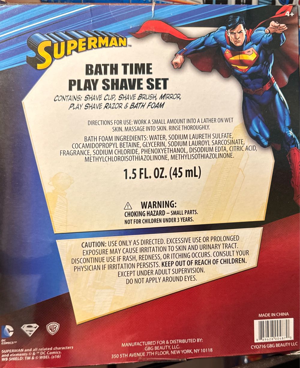 Superman Bathtime Play Shave Set  vinyl figure collectible - Main Image 2