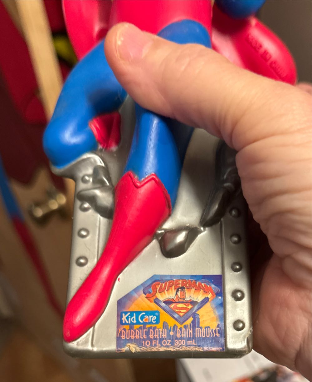 Kid Care Dc Superman Bubble Bath 10 Fl Oz. Brand New Sealed Empty  vinyl figure collectible [Barcode 038596027446] - Main Image 3