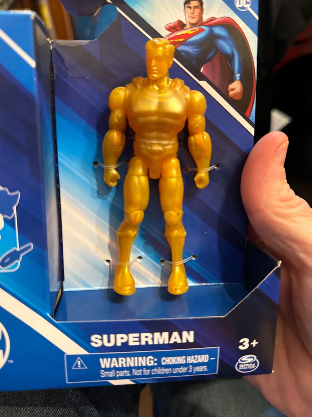 Dc Heroes Unite Superman Gold Chase Variant 4” Spin Master  vinyl figure collectible [Barcode 778988423509] - Main Image 2
