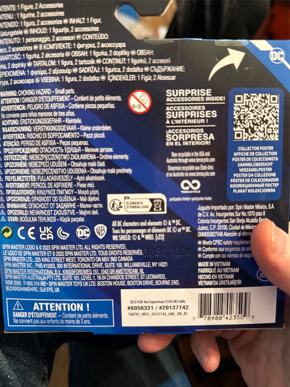 Dc Heroes Unite Superman Gold Chase Variant 4” Spin Master  vinyl figure collectible [Barcode 778988423509] - Main Image 3