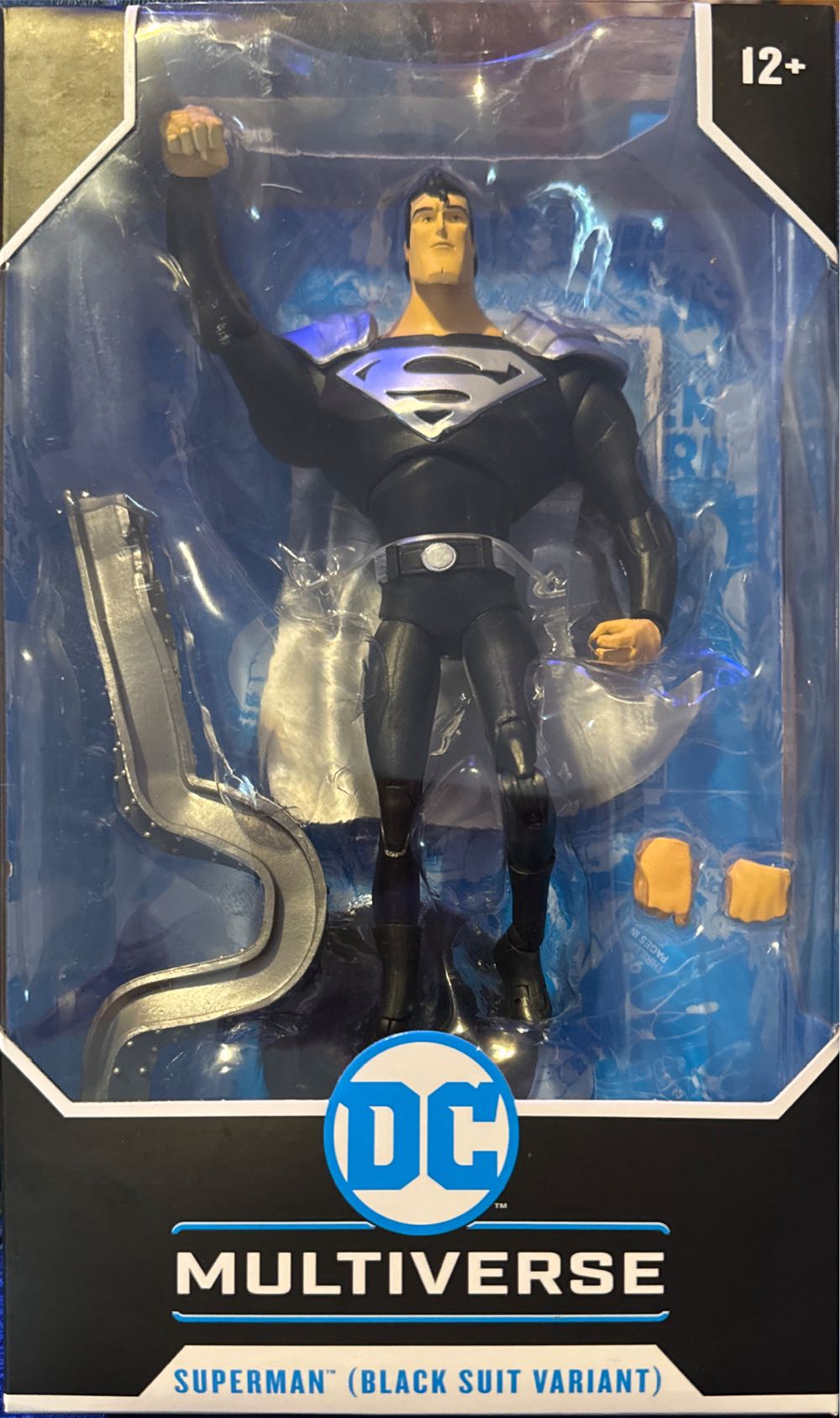 DC Multiverse Superman The Animated Series: Superman (Black Suit Variant)  vinyl figure collectible [Barcode 787926151916] - Main Image 2