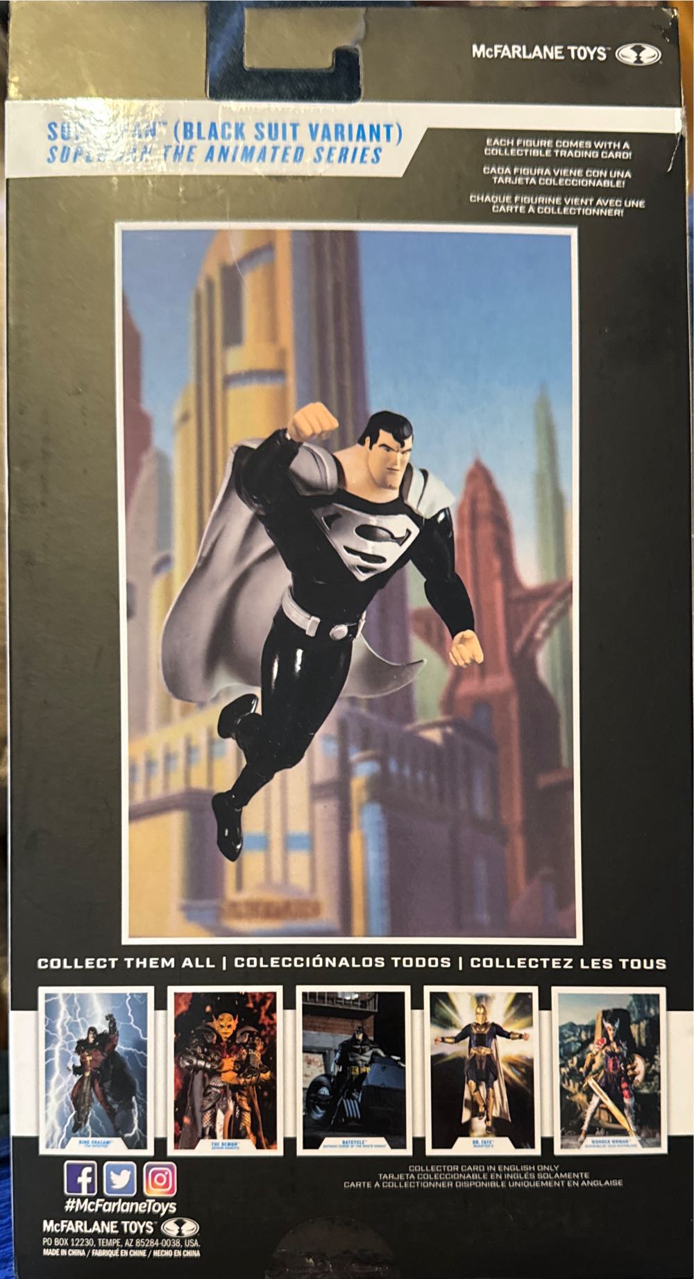 DC Multiverse Superman The Animated Series: Superman (Black Suit Variant)  vinyl figure collectible [Barcode 787926151916] - Main Image 3