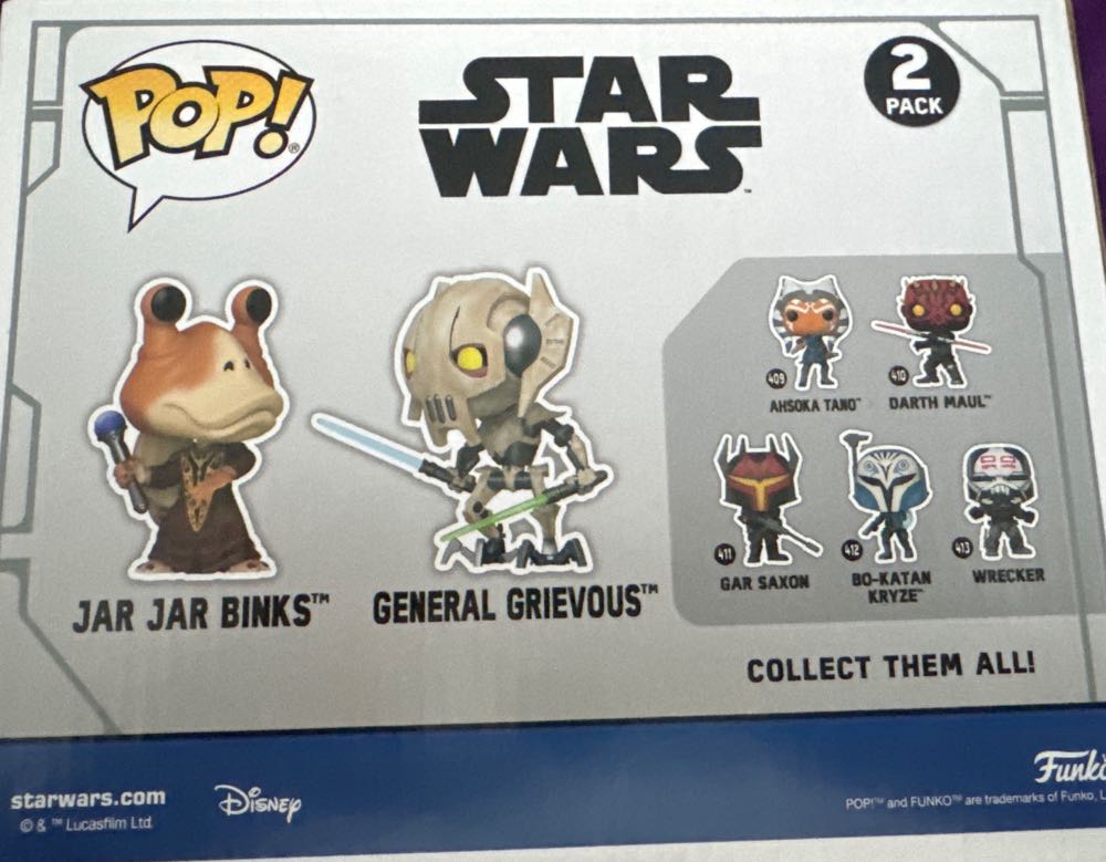 Jar Jar Binks Vs. General Grievous - Star Wars: Clone Wars vinyl figure collectible [Barcode 889698768627] - Main Image 2