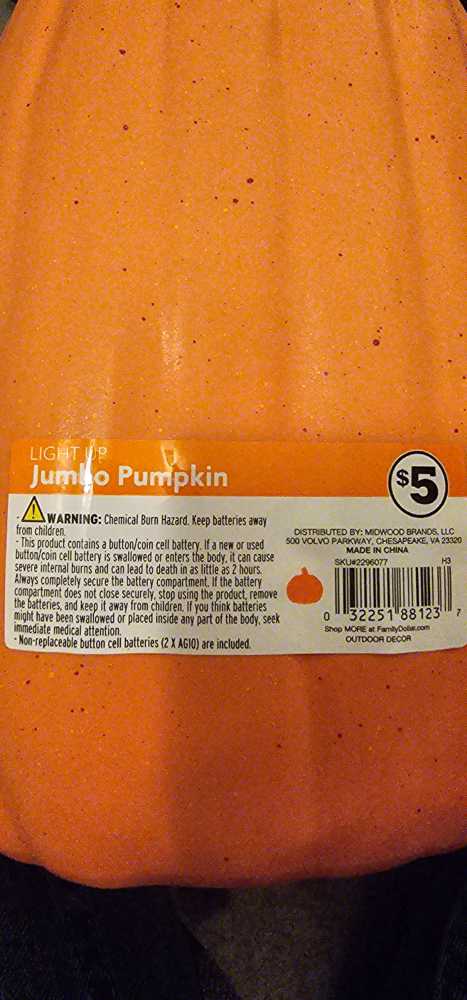 Jack O Lantern   vinyl figure collectible [Barcode 032251881237] - Main Image 2