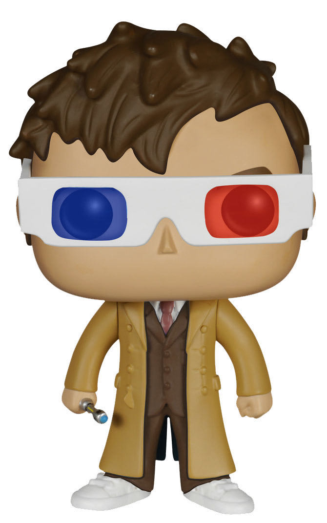 233 - Tenth Doctor with 3D glasses - Doctor Who vinyl figure collectible - Main Image 2