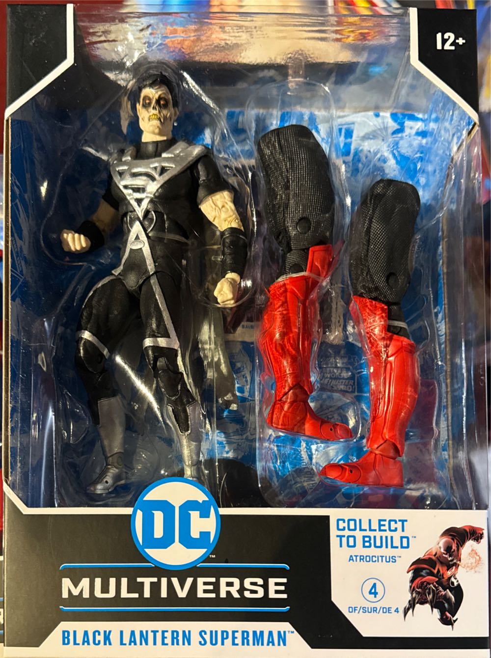 Mcfarlane Dc Build-a 7” Figures Wave 8 Blackest Night Black Lantern Superman  vinyl figure collectible [Barcode 787926154825] - Main Image 2