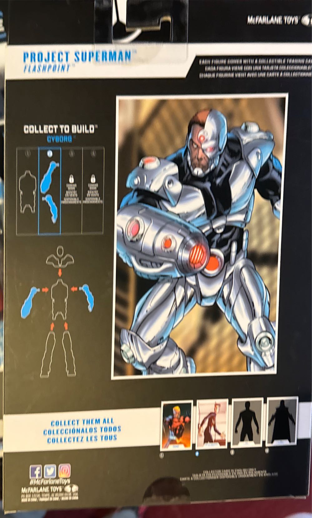 Multiverse Mcfarlane Dc Multiverse Project Superman Flashpoint Gold Label 7”fig & Baf Cyborg New Mcfarlane Project Flashpoint Universe Action 7”  vinyl figure collectible [Barcode 787926156423] - Main Image 3