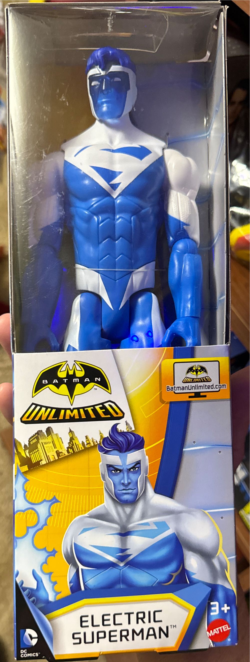 Electric Superman 12” Action Batman Unlimited Series Dc  vinyl figure collectible [Barcode 887961293036] - Main Image 2
