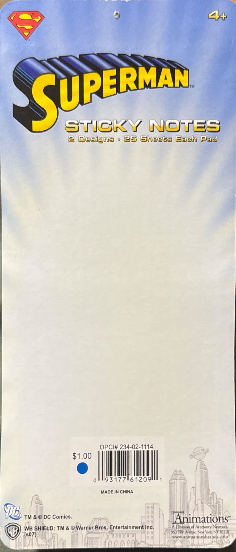 Superman Sticky Note Pads 2pk - Warner Bros. vinyl figure collectible - Main Image 2