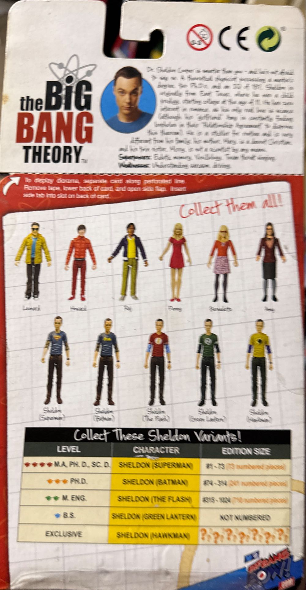 Big Bang Theory - Sheldon In Superman Shirt - Warner Bros. vinyl figure collectible [Barcode 814826015441] - Main Image 2