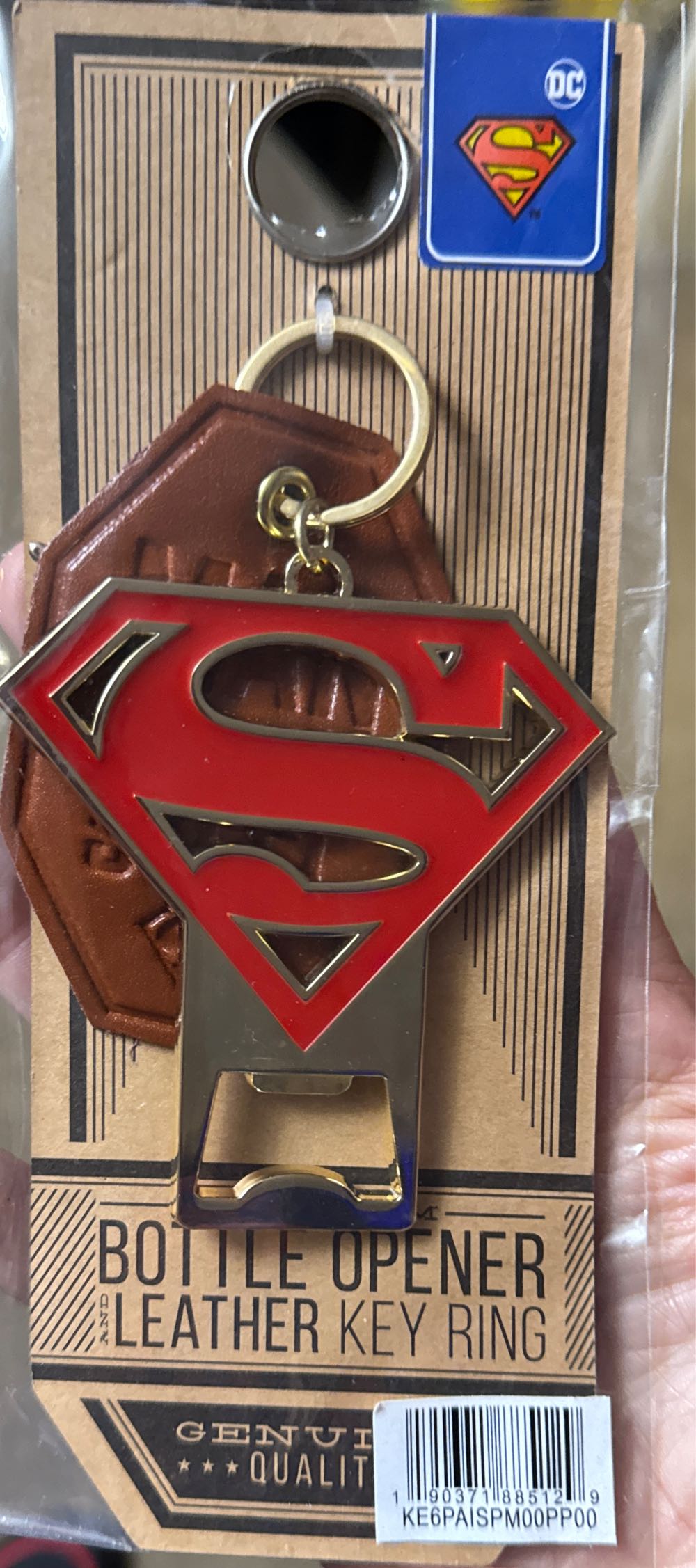 Dc Comics Superman Man Of Steel Bottle Opener Charm Keychain  vinyl figure collectible [Barcode 190371885129] - Main Image 2