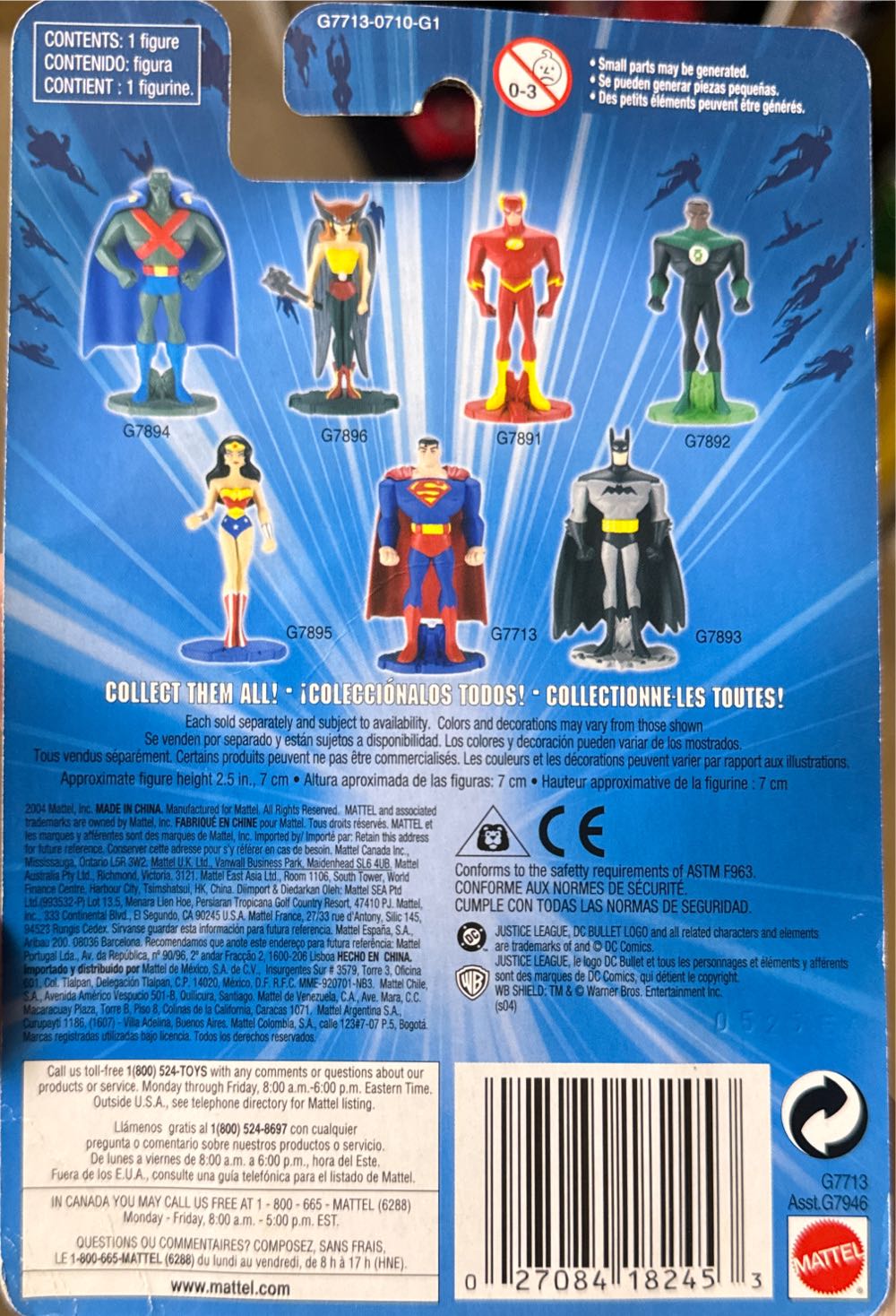 Justice League Unlimited Mini Metal Figure Superman  vinyl figure collectible [Barcode 027084182453] - Main Image 2