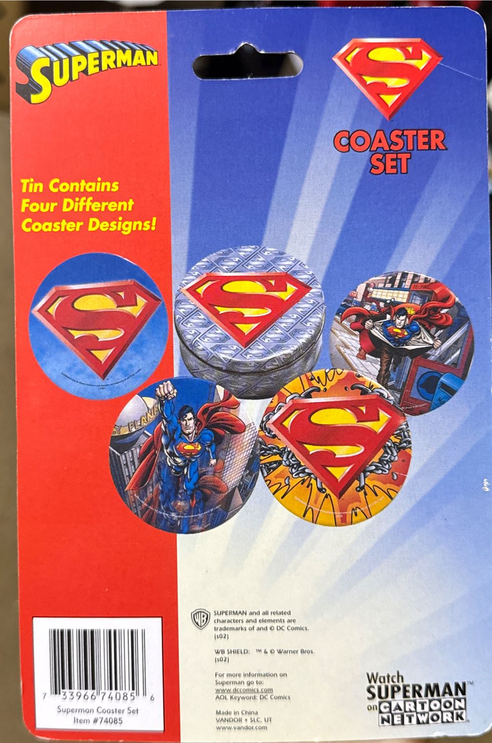 Superman Coaster Set In Tin - Warner Bros. vinyl figure collectible - Main Image 2