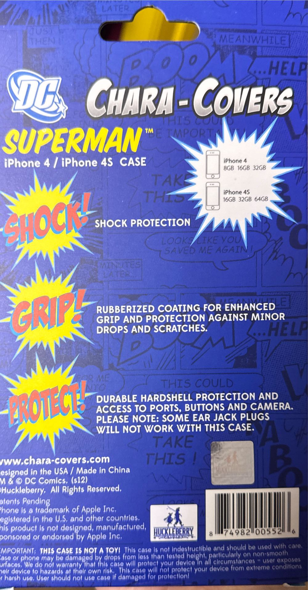 Dc Comics Chara-cover Series 1 Iphone Cover 4 4s Superman  vinyl figure collectible [Barcode 874982005526] - Main Image 3