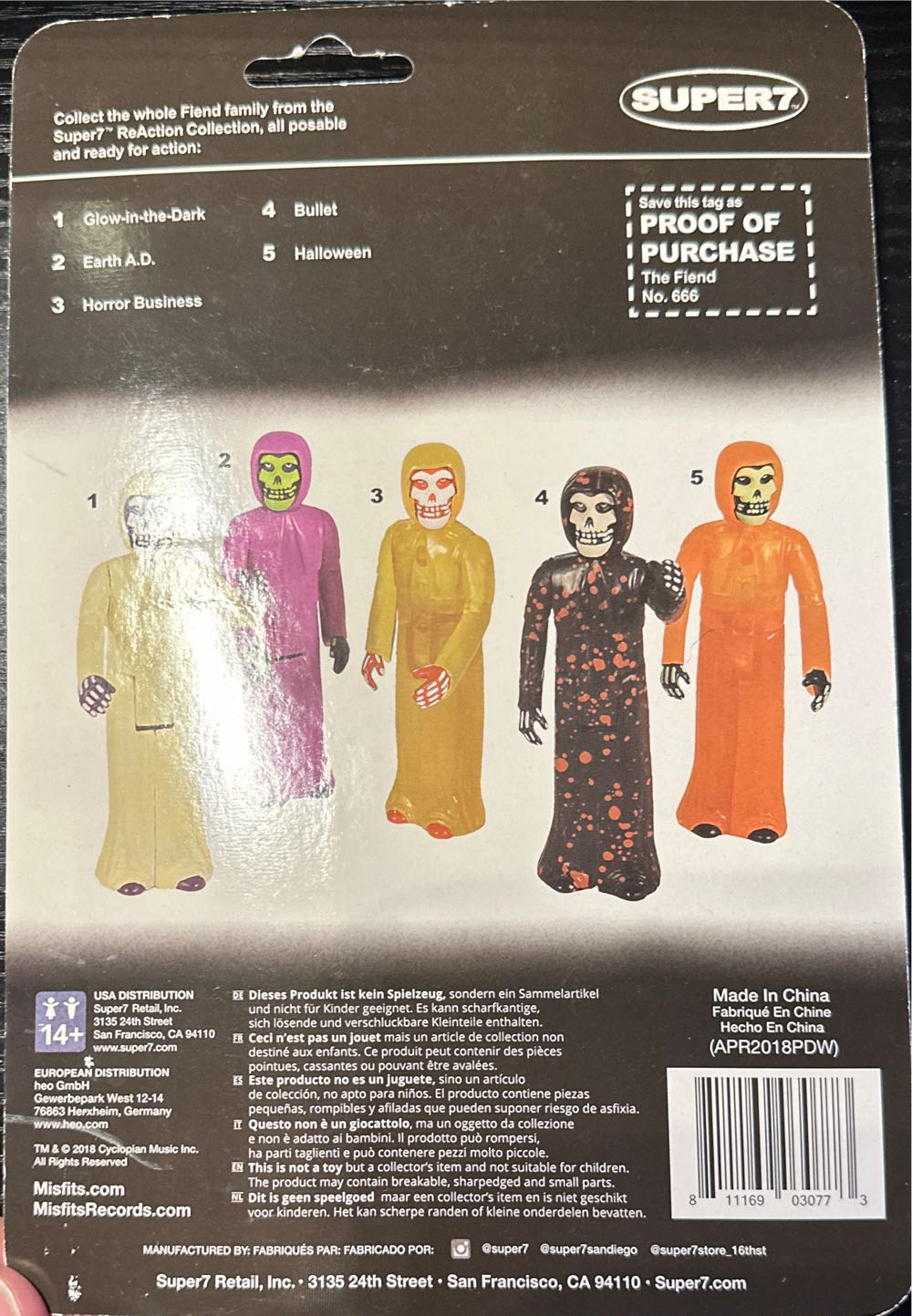 Super7 Misfits The Fiend Glow In The Dark SDCC - Misfits vinyl figure collectible [Barcode 811169030773] - Main Image 3