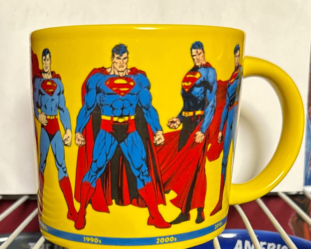 Superman Through The Years Mug 8 Images Classic To Contemporary In Box  vinyl figure collectible [Barcode 814229001669] - Main Image 4