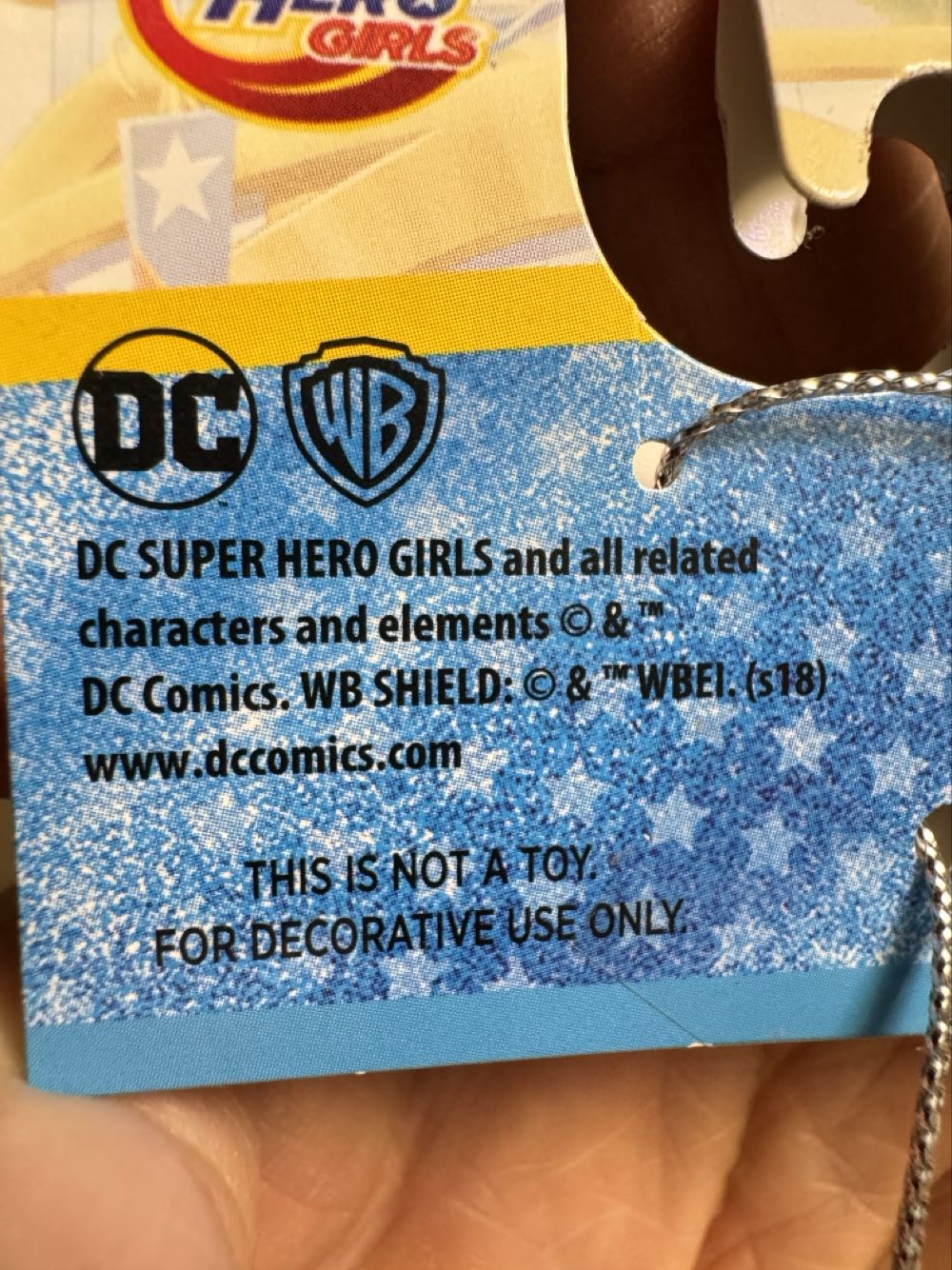 Hallmark Dc Super Hero Girls Supergirl Christmas Tree Ornament  vinyl figure collectible [Barcode 763795481590] - Main Image 3