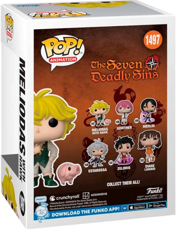 Meliodas With Hawk 18€  vinyl figure collectible [Barcode 889698755412] - Main Image 2