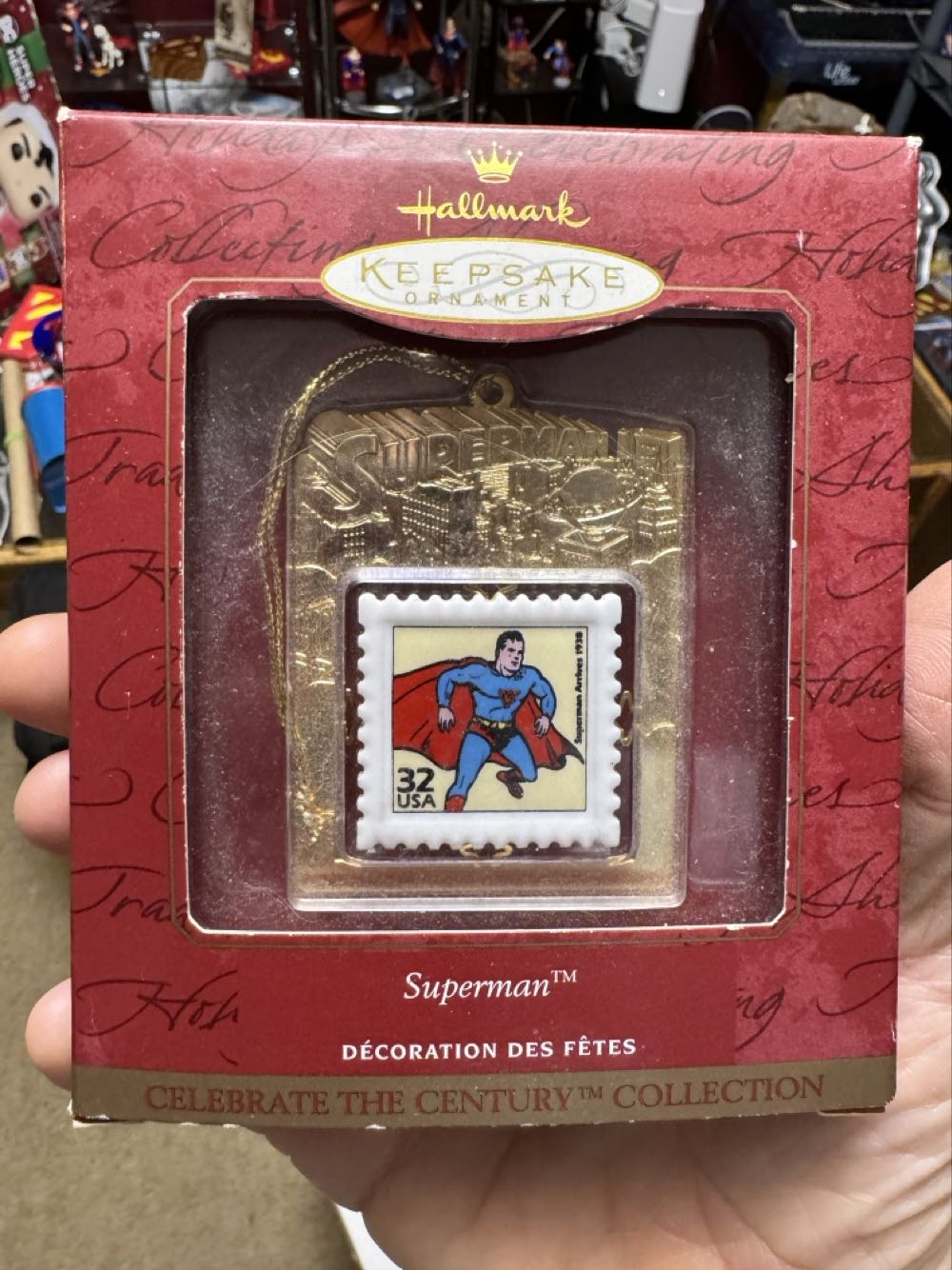 Hallmark Superman Celebrate The Century Collection Stamp Keepsake Ornament  vinyl figure collectible [Barcode 015012552676] - Main Image 2