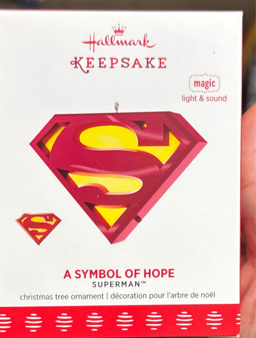 Hallmark A Symbol Of Hope Christmas Hallmark Superman Ornament ”a Hope” Magic  vinyl figure collectible [Barcode 763795271542] - Main Image 2