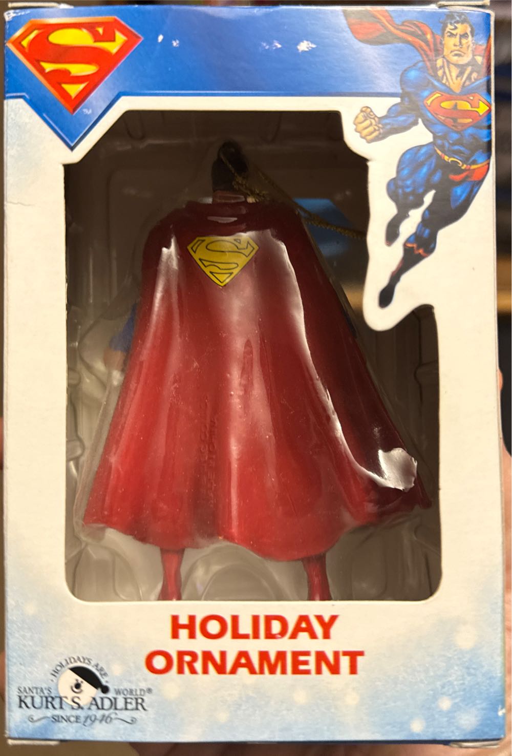 Vintage Superman Christmas Ornament Dc Comics Kurt S. Adler  vinyl figure collectible [Barcode 086131575938] - Main Image 2