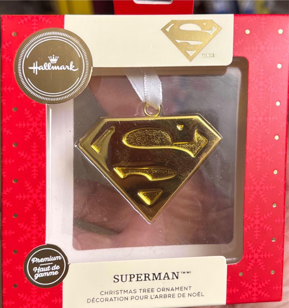 Hallmark Christmas Tree Ornament Dc Superman Logo Premium  vinyl figure collectible [Barcode 763795562565] - Main Image 2