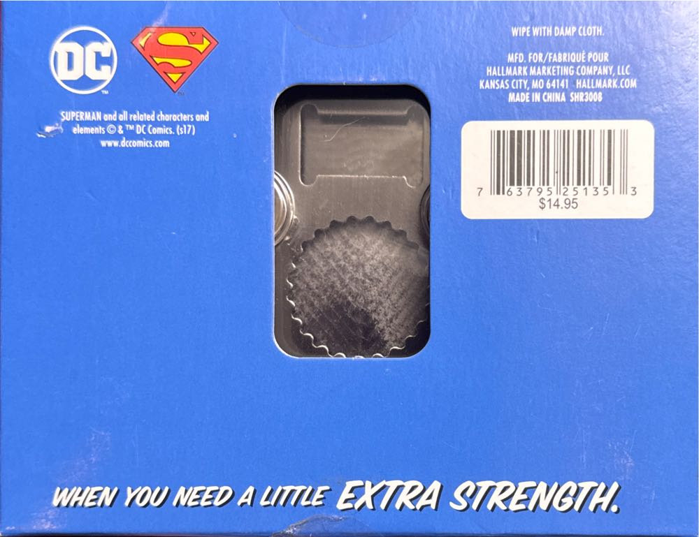 Hallmark large magnetic Superman Shield bottle opener  vinyl figure collectible - Main Image 2