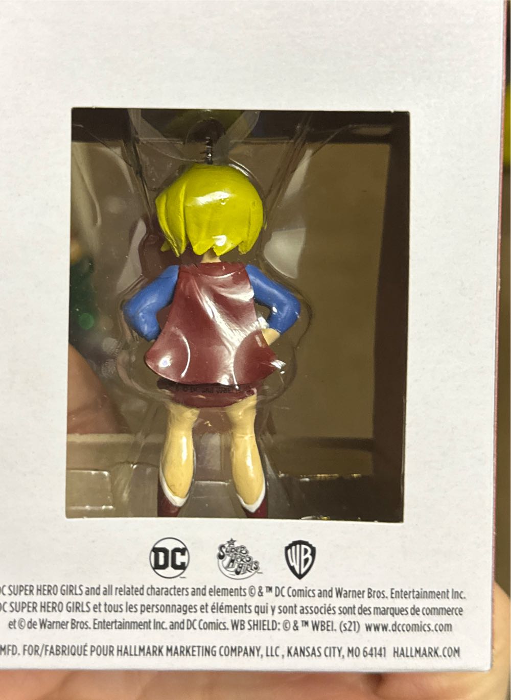 Hallmark Super Hero Girls Supergirl Ornament  vinyl figure collectible [Barcode 763795749263] - Main Image 2