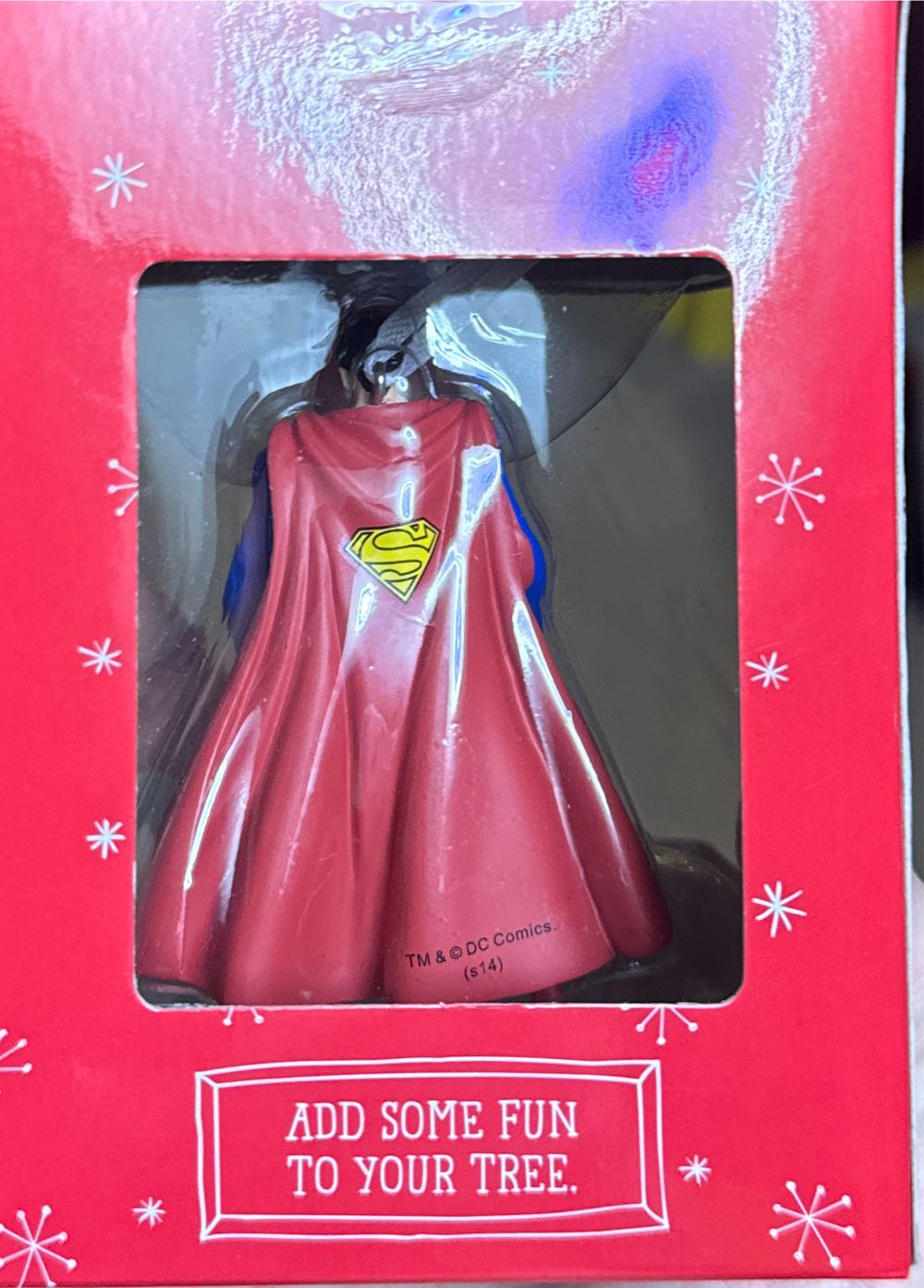 Hallmark Dc Superman Ornament 3.5”  vinyl figure collectible [Barcode 795902484446] - Main Image 2