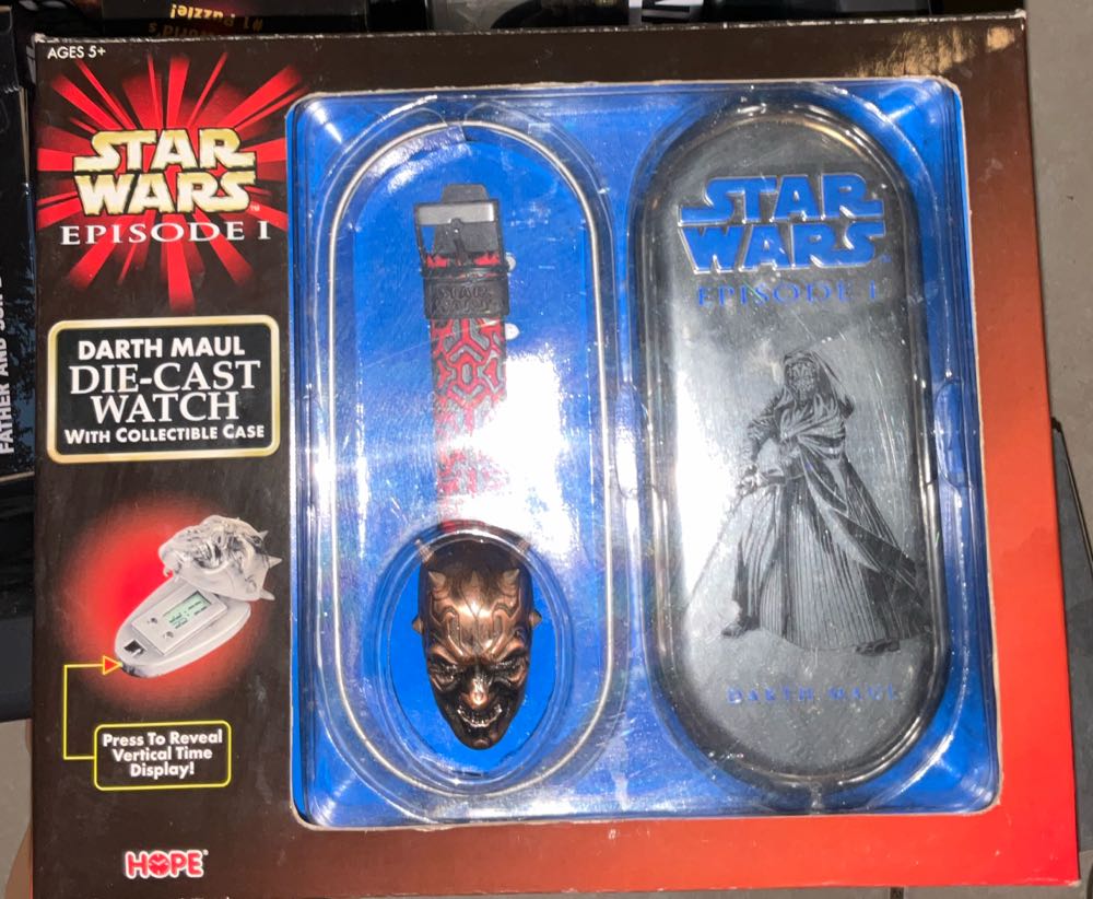Darth Maul-Episode Watch And Star Wars Episode 1 Darth Maul Watch With Collectible Metal Case Star Die Cast New Laser Character Sealed Dial Nib & W Vintage Box Hope Brand 2 W Collectible Collector Collectors Battery Lightsaber - Star Wars vinyl figure collectible [Barcode 010859463017] - Main Image 2