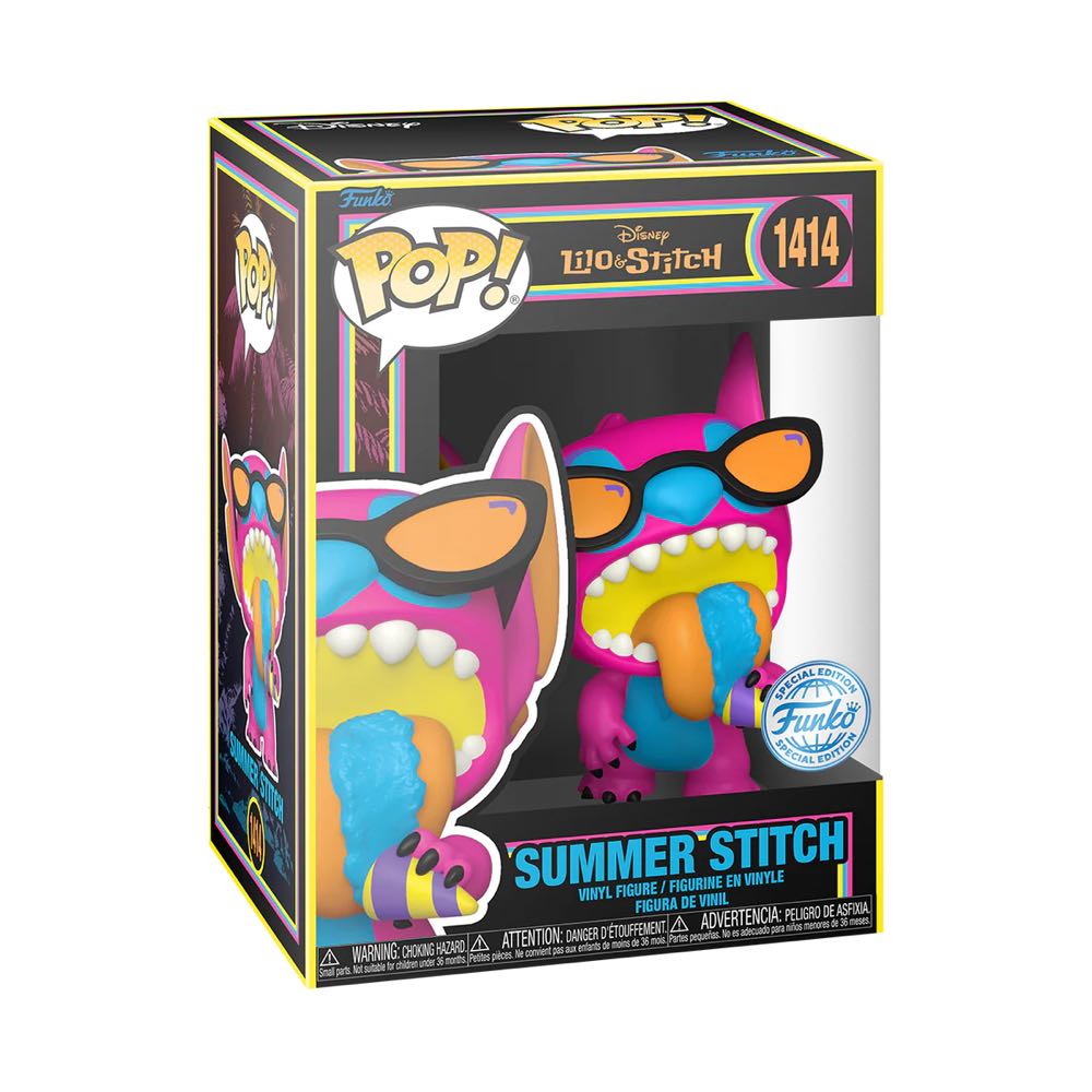 Funko Pop! Vinyl: Disney Summer Lilo And Stitch Disney Hot Topic Exclusive # Hand Blacklight - Lilo and Stitch vinyl figure collectible [Barcode 889698768696] - Main Image 2