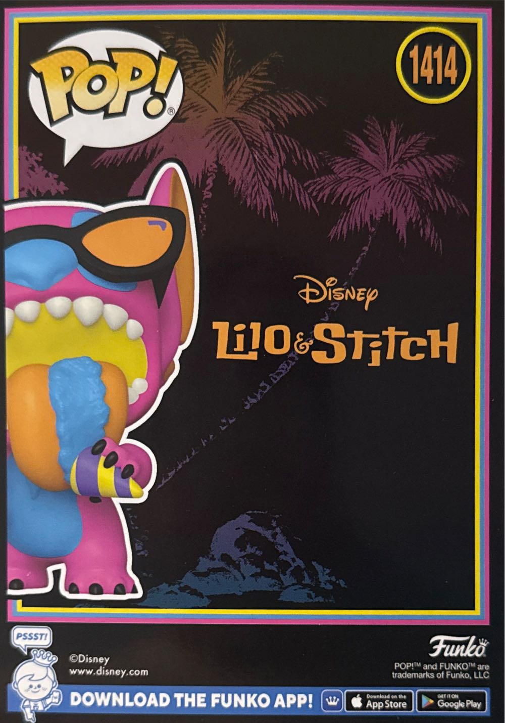 Funko Pop! Vinyl: Disney Summer Lilo And Stitch Disney Hot Topic Exclusive # Hand Blacklight - Lilo and Stitch vinyl figure collectible [Barcode 889698768696] - Main Image 4