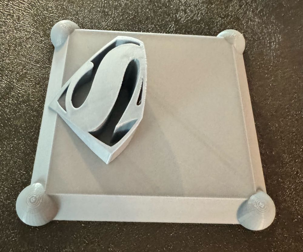 Superman Figure Stand 3D Printed  vinyl figure collectible - Main Image 3