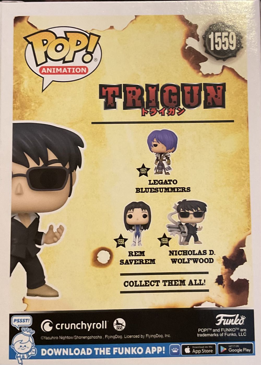 Nicholas D. Wolfwood  vinyl figure collectible [Barcode 889698755504] - Main Image 3