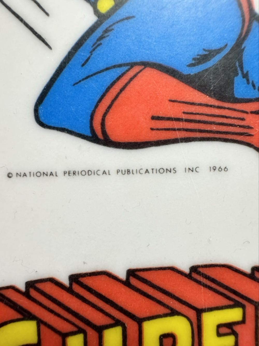 Superman plate vintage plastic  vinyl figure collectible - Main Image 3