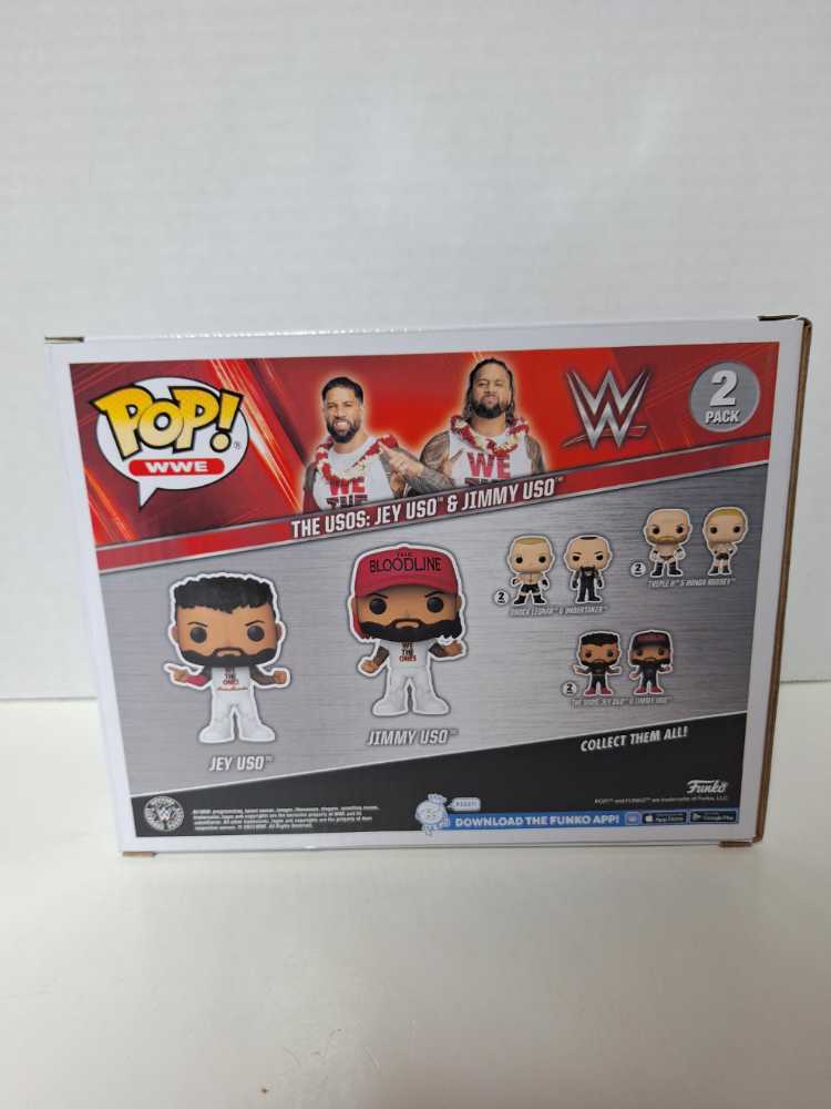 The Usos: Jey Uso & Jimmy Uso 2 Pack Wrestlemania Fanatics White Shirt - WWE vinyl figure collectible [Barcode 889698794800] - Main Image 2