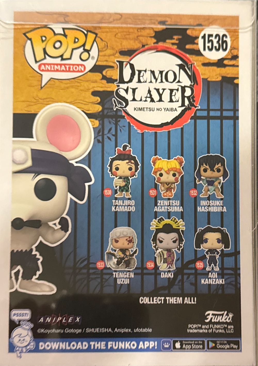 Muscle Mouse Pop! 1536 - Demon Slayer vinyl figure collectible [Barcode 889698774024] - Main Image 2
