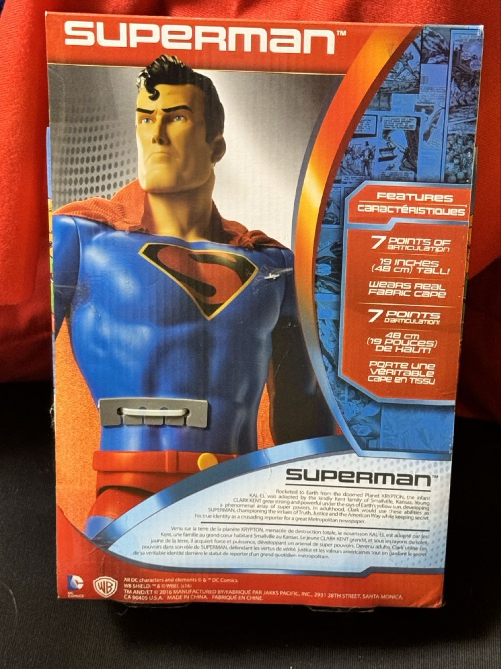 Superman big figs, 19 inch action figure with vintage shield  vinyl figure collectible - Main Image 2