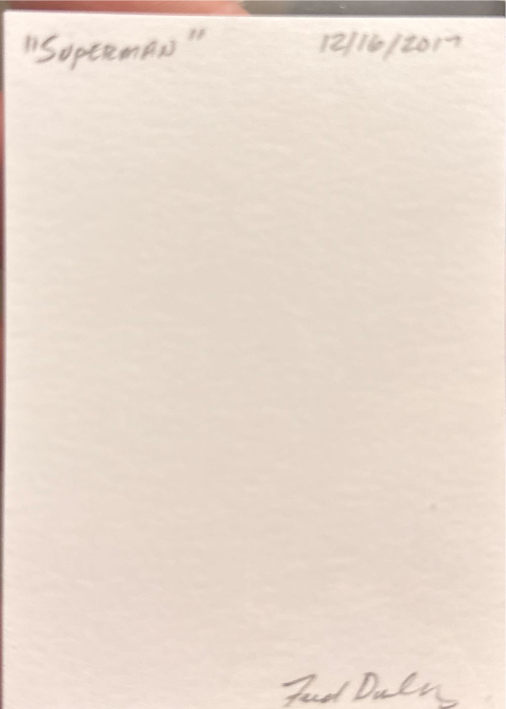 Superman drawing artist card  vinyl figure collectible - Main Image 2