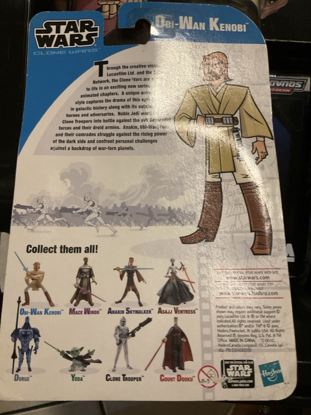 Obi-wan Kenobi- Star Wars Action Cartoon Network Star Wars Clone Wars Kenobi Action Obi Wan Animated Nib Moc - Star Wars: Clone Wars vinyl figure collectible [Barcode 076930852170] - Main Image 2