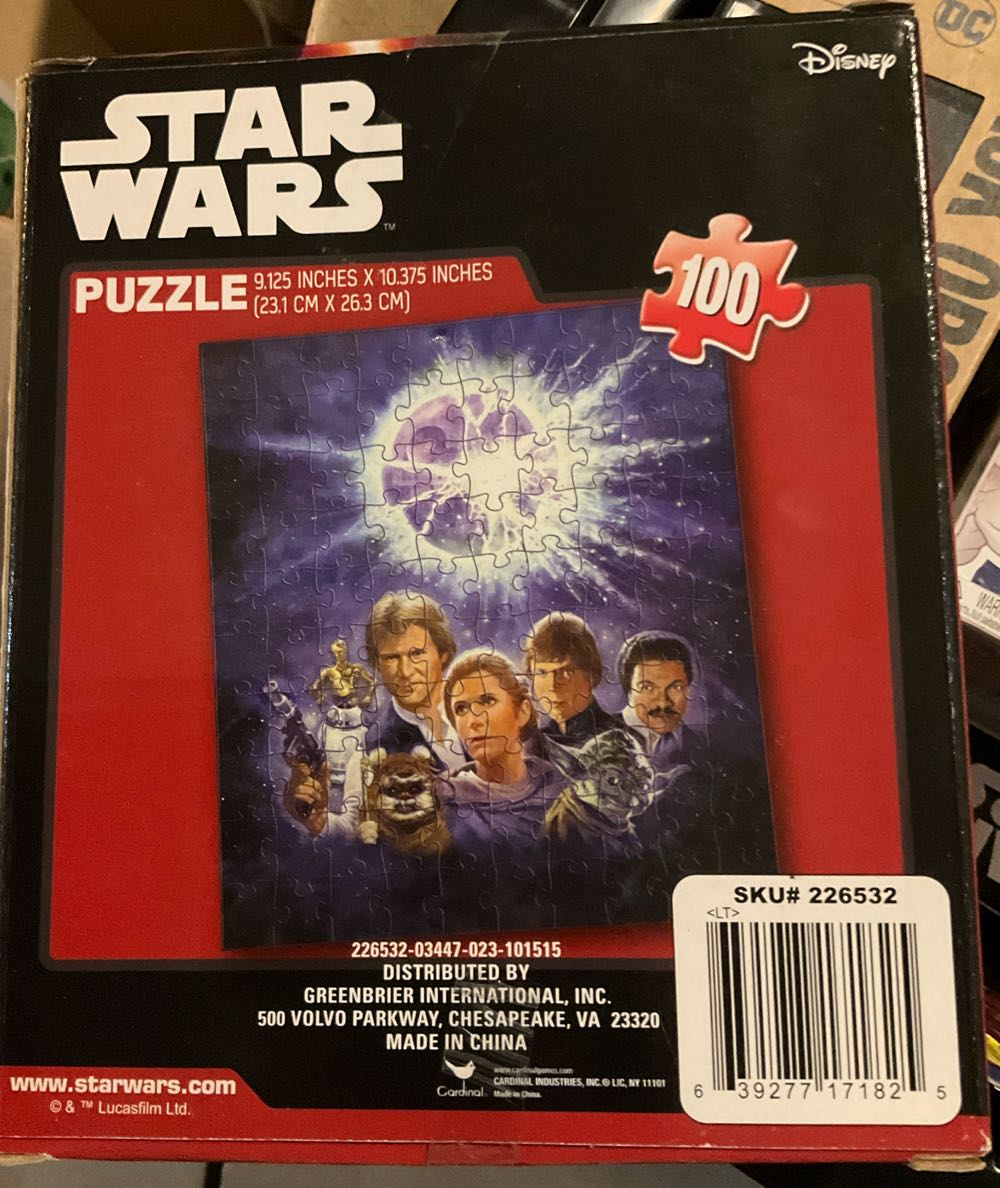 Star Wars Force Awakens 100 Puzzle By Cardinal Disney Star Wars 100 Pc Puzzle Han Solo Princess Leia By Piece Jigsaw New Of The Kylo Stormtrooper Ren Storm X Sealed Box Puzzles Pieces 2 6 Starwars 3 Return Jedi Trooper 100pc Complete Sealed - Star Wars vinyl figure collectible [Barcode 639277171825] - Main Image 2