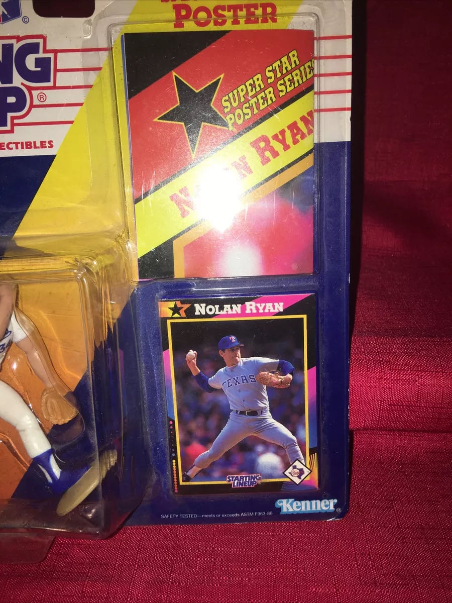 1992 Nolan Ryan Starting Lineup  Nolan Ryan Texas Rangers Starting Line Up Card & Poster Rangers ~ New Box Lineup Kenner Mlb Action Slu Baseball Sealed Series Figurine And Special With W Vtg Nip Star Collectible Figure: Rangers Hof  vinyl figure collectible [Barcode 076281780412] - Main Image 2