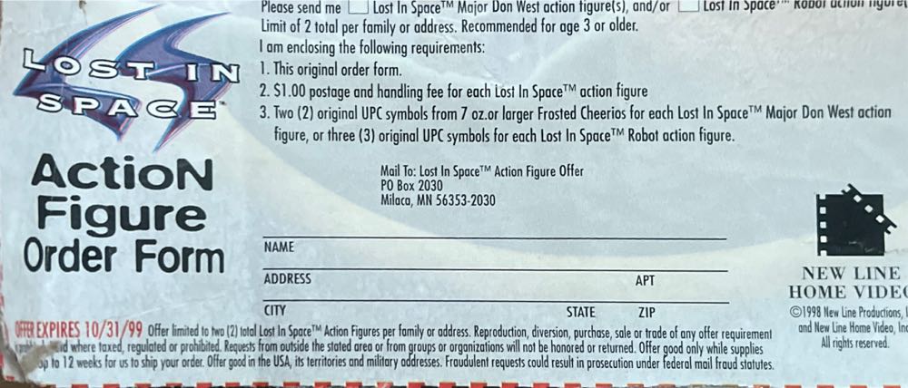 1998 Lost In Space Robot And Major Tom West Figures Mail Offs   vinyl figure collectible - Main Image 2