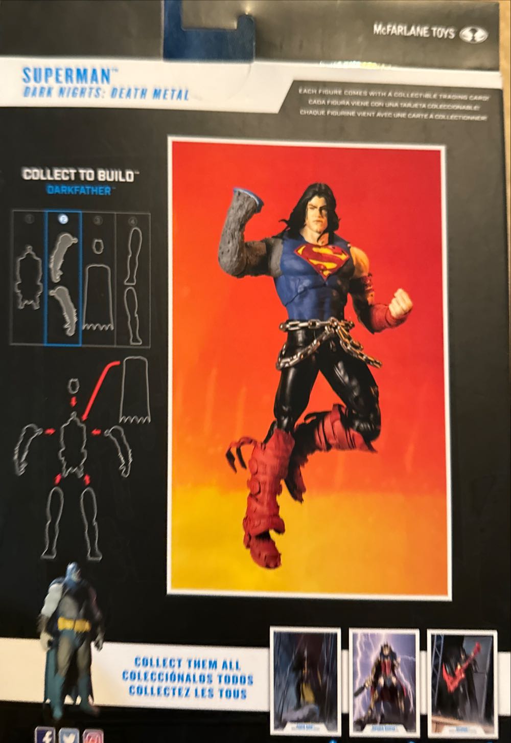 Dc Multiverse Dark Nights: Death Metal Superman 7” Action Figure With Build-a ‘darkfather’ Parts And Accessories  vinyl figure collectible [Barcode 787926154177] - Main Image 3